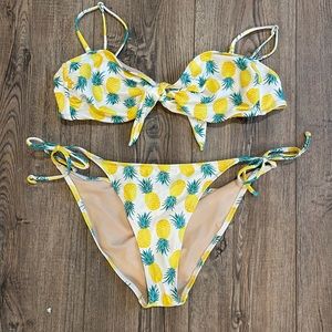 Old Navy Pineapple Adjustable Bikini
